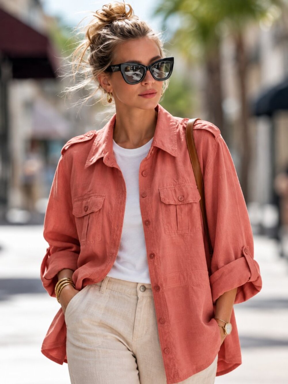 100% Linen shirt or jacket, oversized